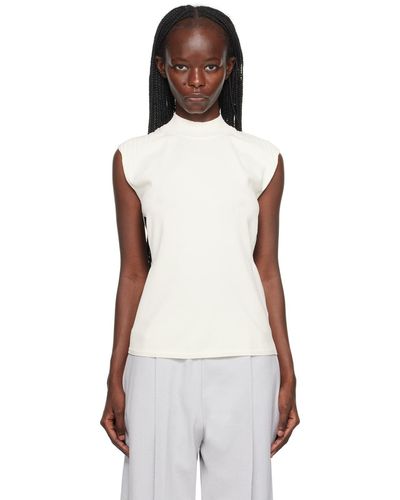Issey Miyake Camisole mellow blanc cassé - Multicolore