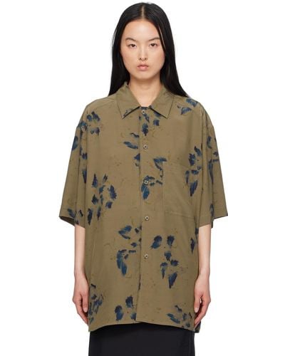 Lemaire Khaki Summer Shirt - Multicolour