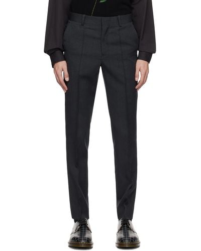 Undercover Grey Pinched Seam Trousers - Black