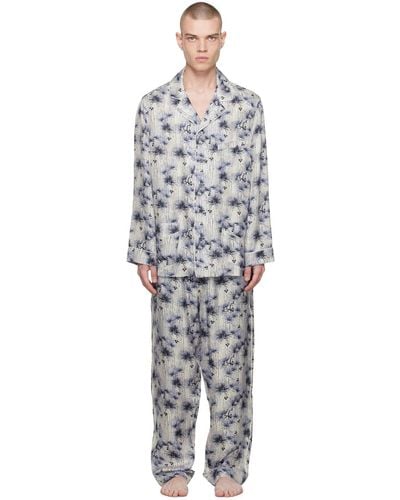 Zegna Graphic Pajama Set - Black