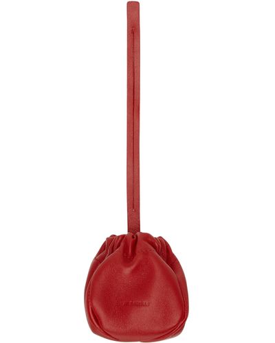 Jil Sander Ripple Coin Pouch - Red