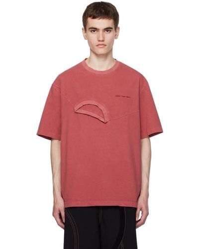 Feng Chen Wang レッド Double Neck Tシャツ