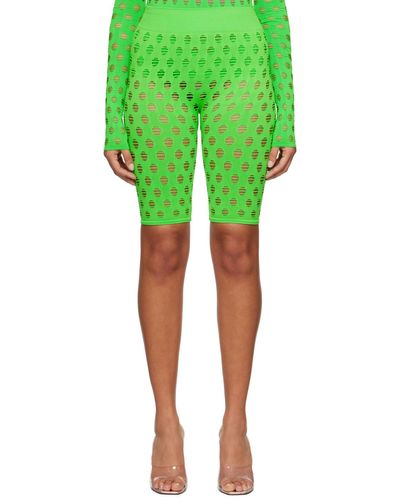 Maisie Wilen Perforated Shorts - Green