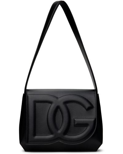Dolce & Gabbana Sac à bandoulière noir à logo