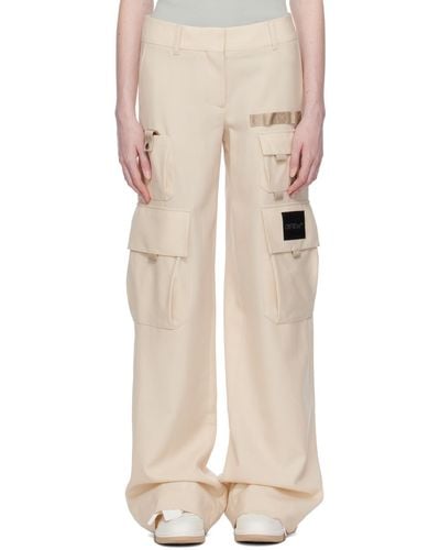Off-White c/o Virgil Abloh Beige Toybox Trousers - Natural