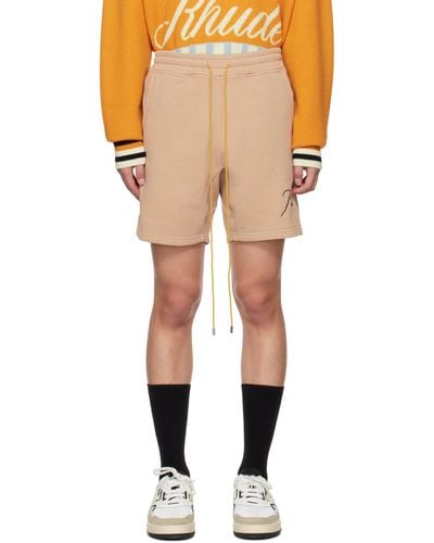 Rhude Beige Drawstring Shorts - Multicolour
