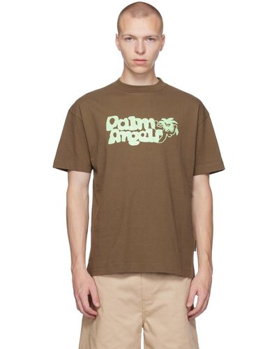 Palm Angels T-shirt viper brun - Marron