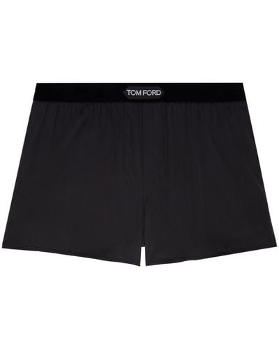 Tom Ford Brown Patch Boxers - Black