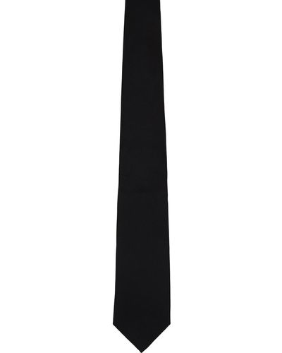 Bottega Veneta Cravate noire en soie