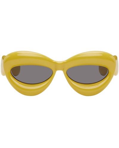 Loewe Lunettes de soleil œil-de-chat épaisses jaunes