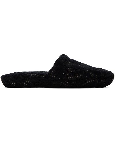 Versace Black Barocco Slippers