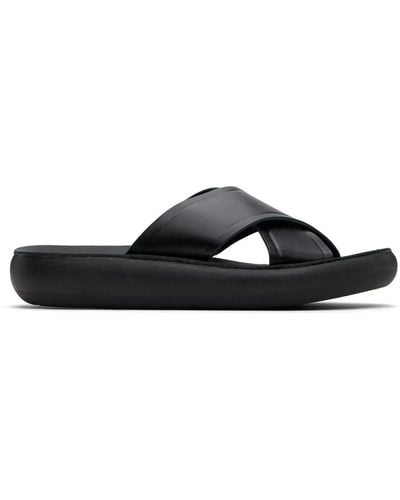 Ancient Greek Sandals Sandales thais comfort noires