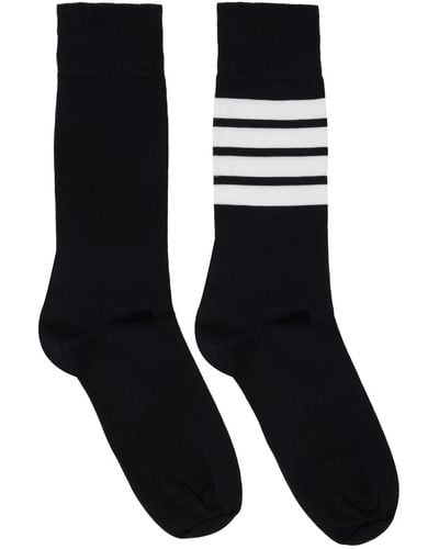 Thom Browne Thom E 4-bar Socks - Black
