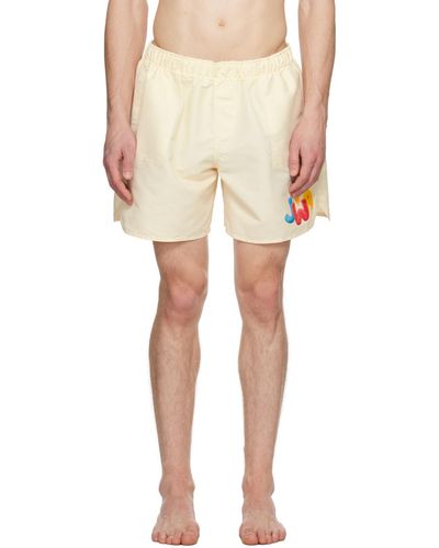 JW Anderson Off- Print Swim Shorts - Natural