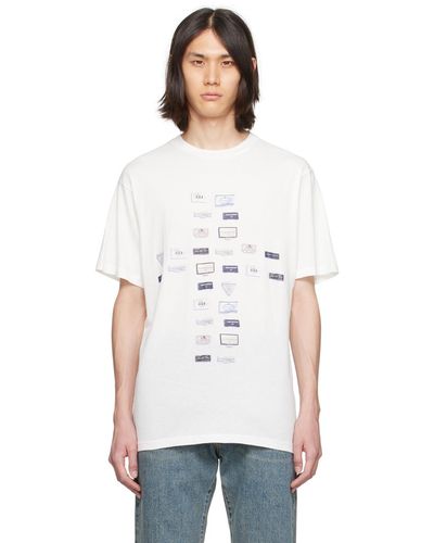 424 T-shirt blanc à images à logo imprimées