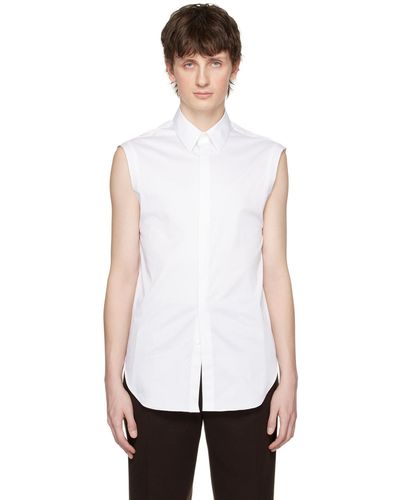 Ferragamo White Sleevless Shirt