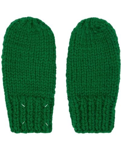 Maison Margiela Green Childish Stitches Mittens