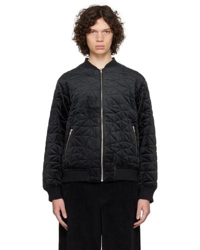 Dime Quilted Bomber Jacket - Black