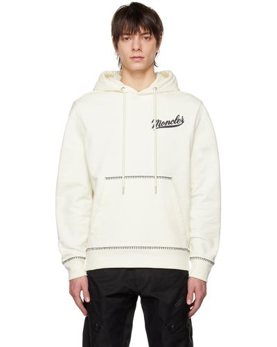 Moncler Off-white Embroidered Hoodie