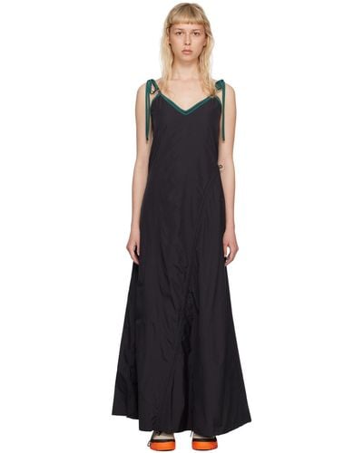 Reese Cooper Asymmetric Midi Dress - Black
