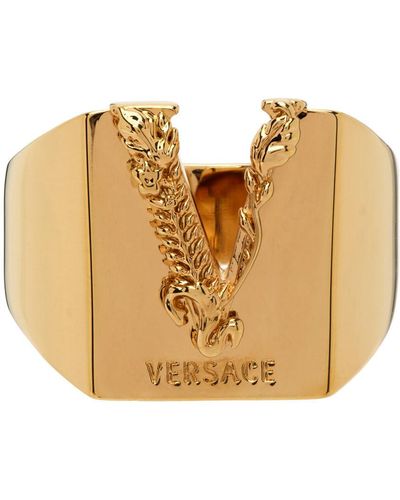 Versace Barocco V Ring - Metallic