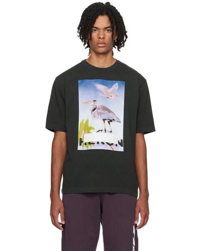 Heron Preston T-shirt noir à logo et image