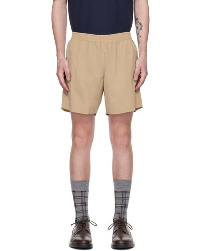 Thom Browne Khaki Elasticized Waistband Shorts - Black