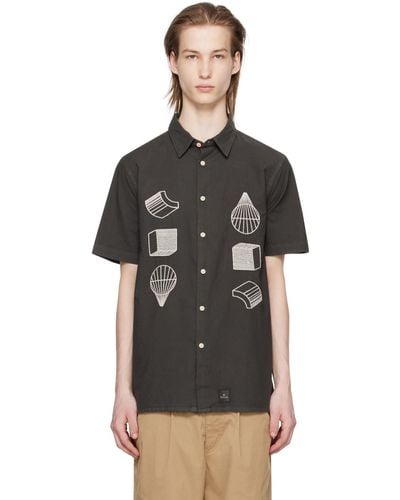 PS by Paul Smith Grey Embroidered Shirt - Black