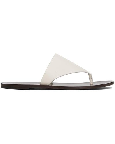 The Row Off-white Avery Sandals - Black