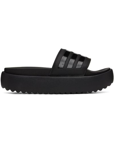 adidas Originals Sandales à enfiler adilette noires à plateforme