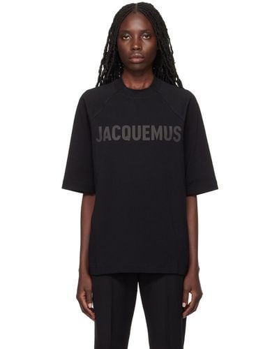 Jacquemus T-shirt 'le t-shirt typo' noir - les classiques
