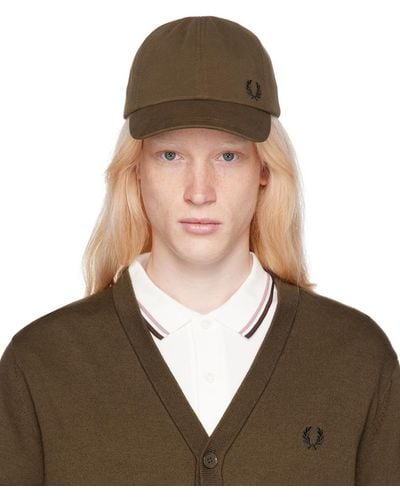 Fred Perry F Perry ブラウン Classic ピケ キャップ