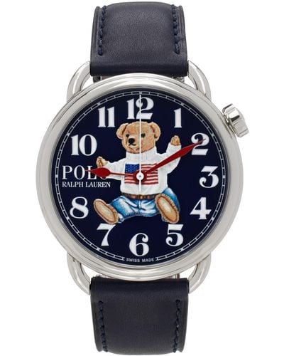 Polo Ralph Lauren ネイビー Bear Sitting 腕時計 - ブルー