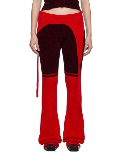 OTTOLINGER Foldover Lounge Trousers - Red