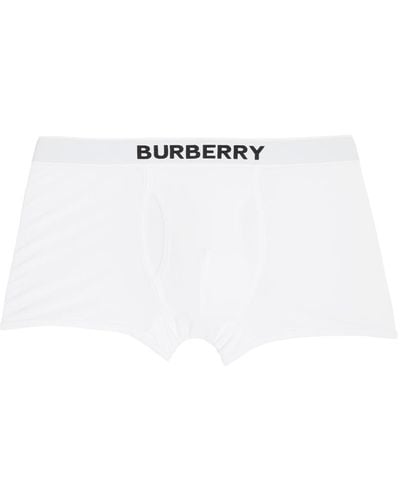 Burberry Boxer blanc à logo - Noir