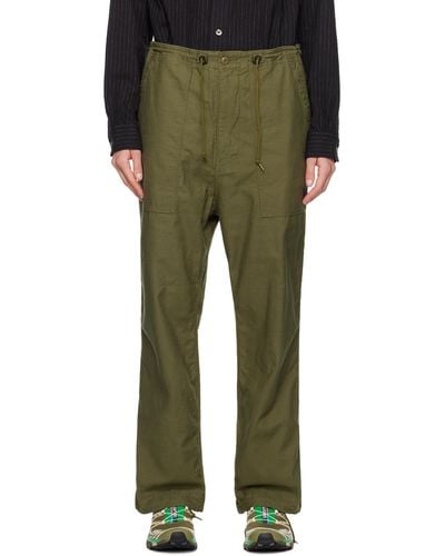 Needles Green String Fatigue Trousers