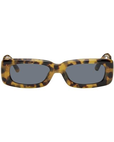 The Attico Brown Linda Farrow Edition Mini Marfa Sunglasses - Black