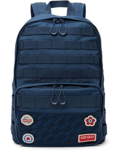 KENZO Navy Paris Jungle Backpack - Blue