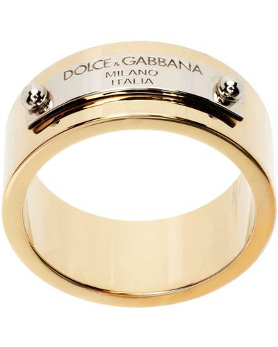 Dolce & Gabbana Dolce&gabbana Gold Logo Band Ring - Metallic