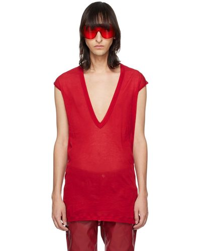 Rick Owens T-shirt dylan rouge