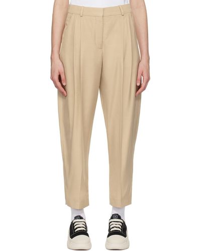 Stella McCartney Beige Tapered Trousers - Natural