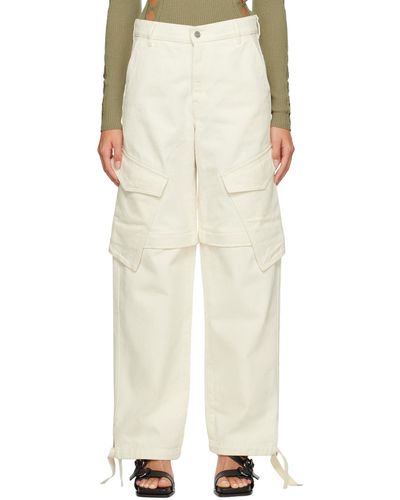 Dion Lee White Parachute Jeans - Natural