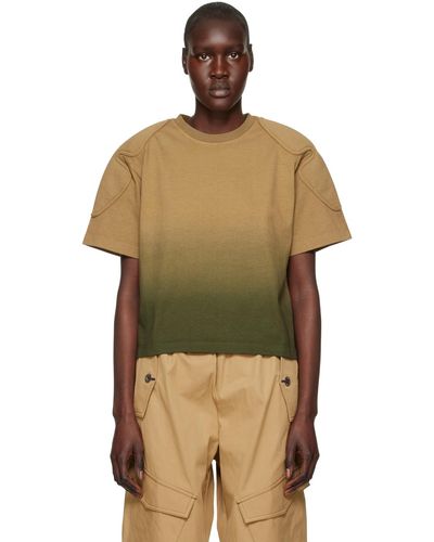 Dion Lee Khaki Sunfade T-shirt - Brown