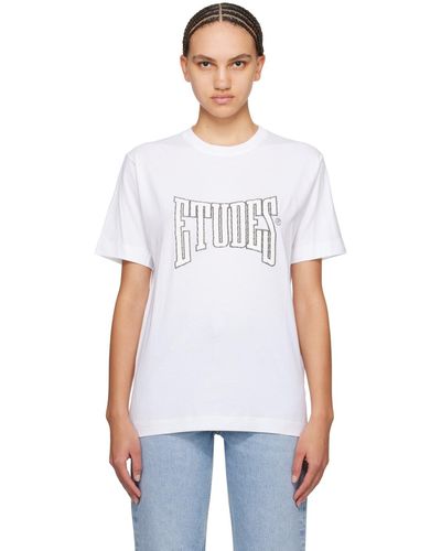 Etudes Studio Études t-shirt wonder blanc à logo de style boxe