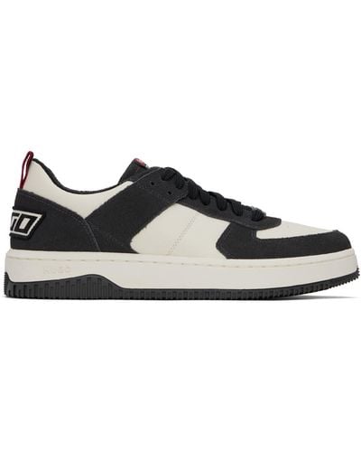 HUGO Off-white & Black Low-top Trainers
