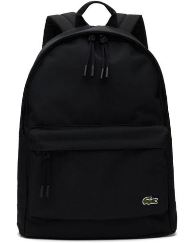 Lacoste Black Computer Compartment Backpack