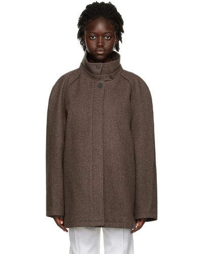 LE17SEPTEMBRE Manteau brun à manches raglan - Marron