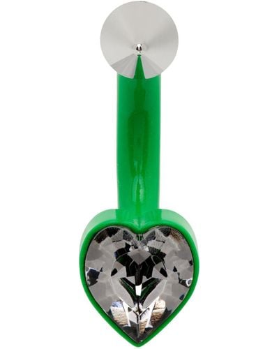 Safsafu Love Hoop Single Earring - Green