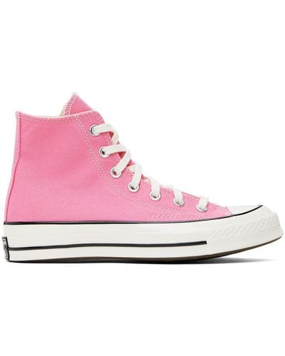 Converse Pink Chuck 70 High Top Trainers - Black