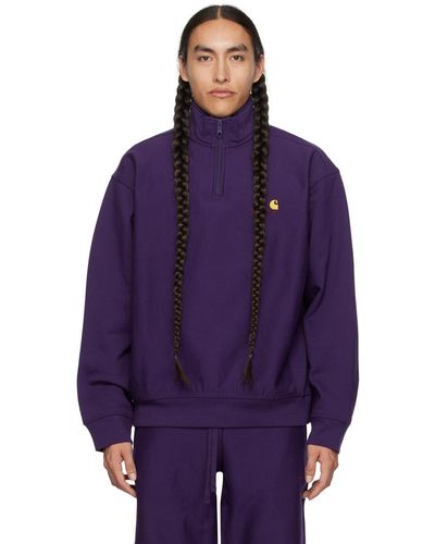 Carhartt パープル American Script スウェットシャツ